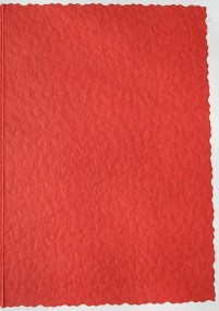 Deckle Edged Cards  - Hammer Red (10)