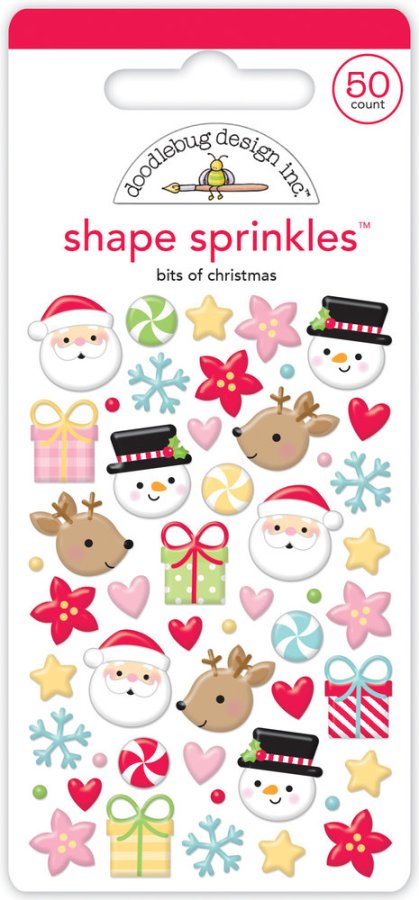 Doodlebug Design Bits Of Christmas Shape Sprinkles (7902)