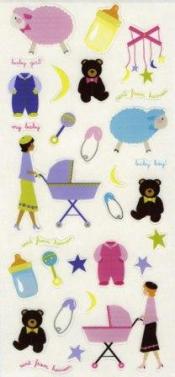 DCWV Stickers -  Baby #1 (Pink Sheep)  