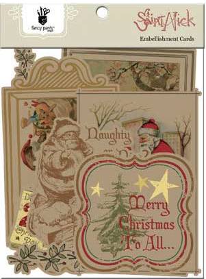 Fancy Pants St Nick Textured Paper Embellishments CARD