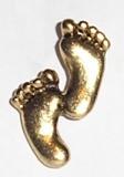 Baby Feet/Footprint  Brads - Gold
