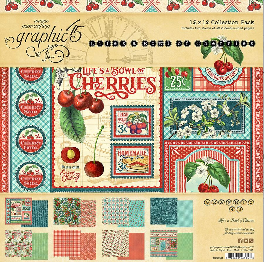 Graphic 45 Life is a Bowl of Cherries 12x12 Collection Pack
