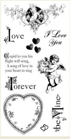 Graphic 45 Sweet Sentiments Cling Stamp Set 2