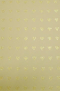 A4 Glitter Card - Hearts Vanilla