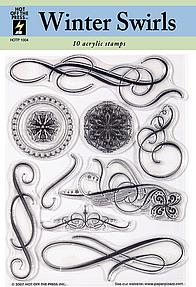 Hot Off The Press Acrylic Stamps - Winter Swirls