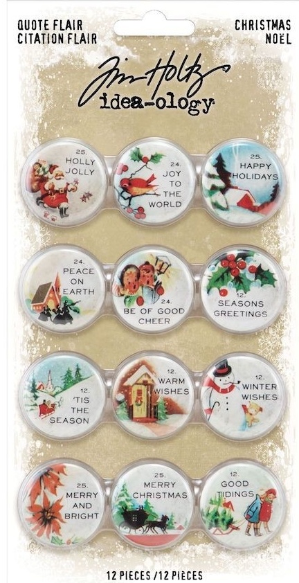 Idea-ology Tim Holtz Christmas Vintage Flair Quotes (TH94196)