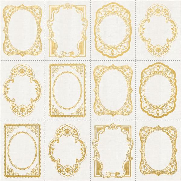 Kaisercraft Romantique  Speciality Paper Frame Cut-Outs W/Gold Foil