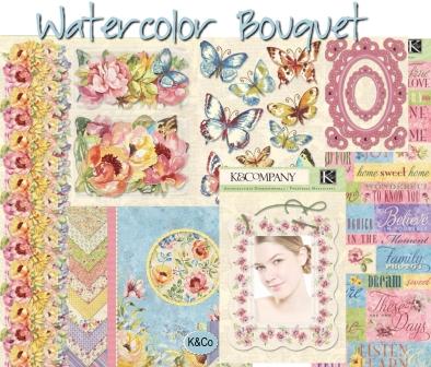K & Company Watercolor Bouquet Collection
