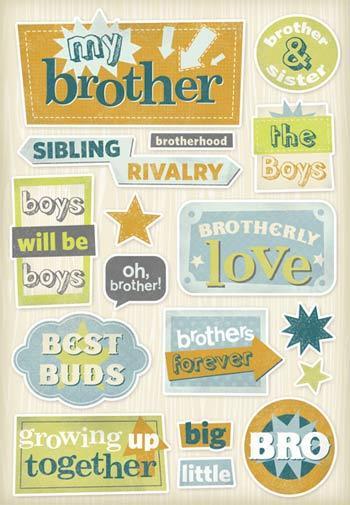 Karen Foster Stickers - Brothers Forever