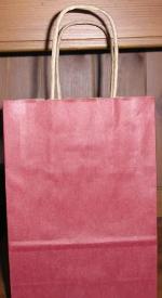 Kraft Bag - Small  8.25" - Burgundy