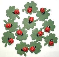 Wooden Ladybird on Leaf  (24)