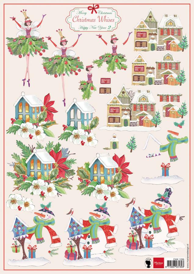 Marianne Design Decoupage sheets Christmas Wishes 2