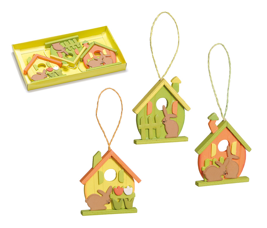 Large Wooden Houses With Rabbits