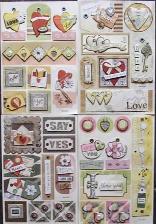 3D Foil Stickers - Love (4-Pack)