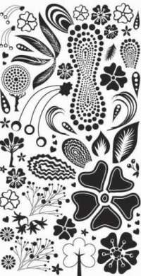 Basic Grey Mellow - Rub-Ons (Black)