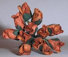 Paper Flowers - Petite Rose Burnt Orange
