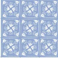 Mini Picture Sheets - Baby Hand Print (Pale Blue)