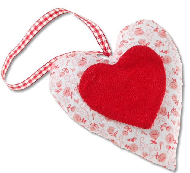 Padded Hanging Heart (Home Decor) - Rose 