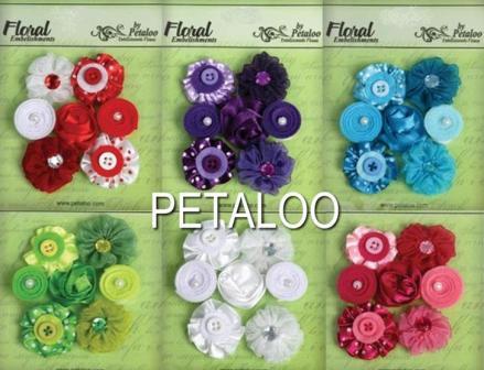 Petaloo Mini Fabric Flowers