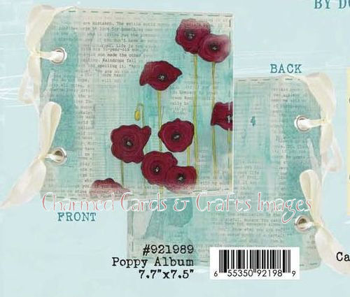 Prima Poppies & Peonies Canvas Album - Poppy & Script (921989)