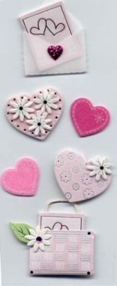  3D Decorative Stickers- Polka Dot Heart (S01)