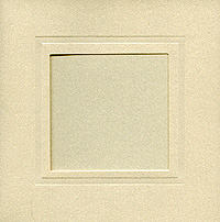 Square Embossed Cards/Envelopes -  Plain Border (Ivory)