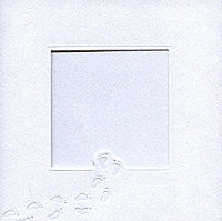 Square Embossed Cards/Envelopes -  Baby Footprints (Pearl White)