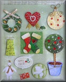 Handmade Dec Xmas L/P  - Red/Green Stockings (6059)
