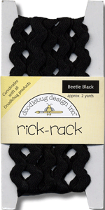Doodlebug Design Cotton Rick Rack - Beetle Black