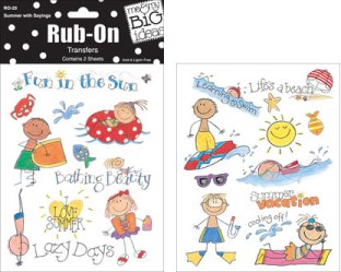 MamBi Rub-Ons - Summer with Sayings