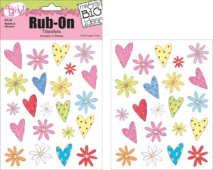 MamBi Rub-Ons - So Girly Hearts/Flowers