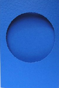 Aperture Cards -  Deckled Circle Blue (5)