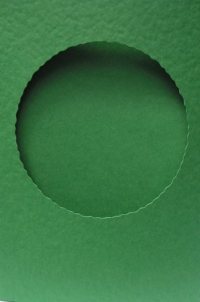 Aperture Cards -  Deckled Circle Green (5)