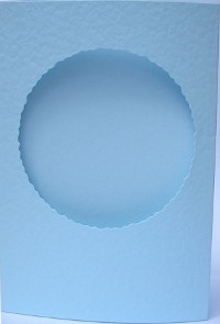 Aperture Cards -  Deckled Circle Pale Blue (5)