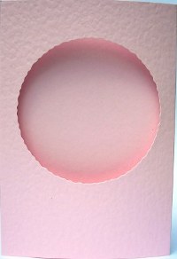 Aperture Cards -  Deckled Circle Pale Pink (5)