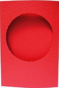 Aperture Cards -  Deckled Circle Red (5)