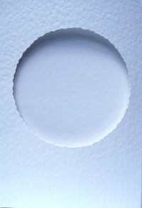 Aperture Cards -  Deckled Circle White (5)