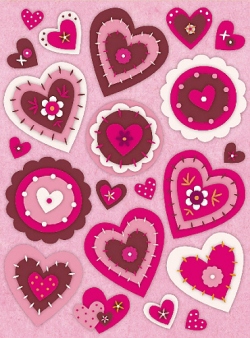 K&Co Smitten Fabric Art Felt Hearts