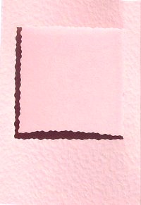 Aperture  Cards -  Deckled Square Pale Pink (5)