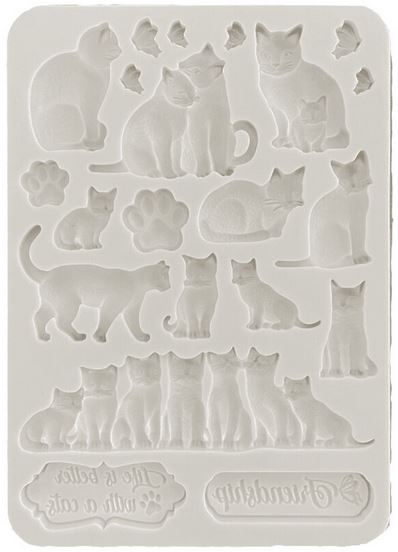 Stamperia Orchids and Cats Silicon A5 Mould - Cats (KACMA523)