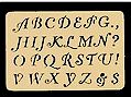 Brass Embossing Stencil - Letters Script