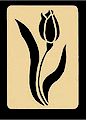 Brass Embossing Stencil - Tulip