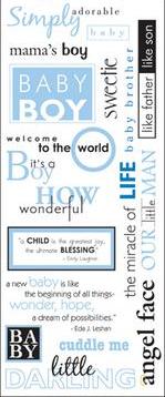 Me & My Big Ideas Varnish Stickers - Baby Boy Sayings