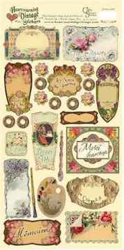 Vintage Cardstock Stickers - French Labels
