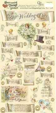 Vintage Cardstock Stickers - Our Wedding Day