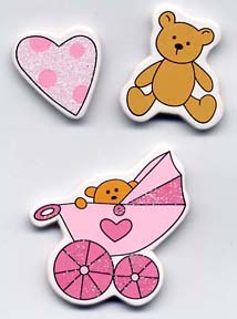 Handmade Wooden - Baby Girl (Teddy)