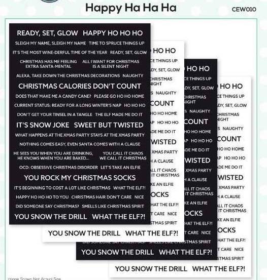 Creative Expressions Wordies Sentiment Sheets - HAPPY HA HA
