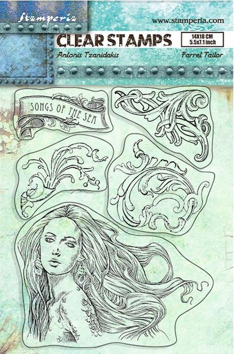 Stamperia Songs of the Sea Clear Stamps Mermaid (WTK180)