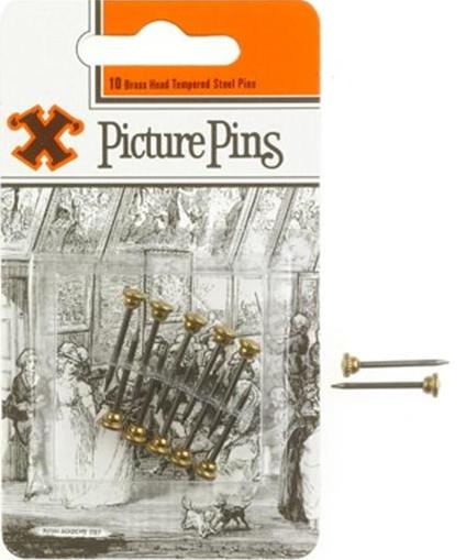 X-Hook Brass Head Picture Pins 