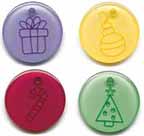 Doodlebug Tokens - Round, Xmas